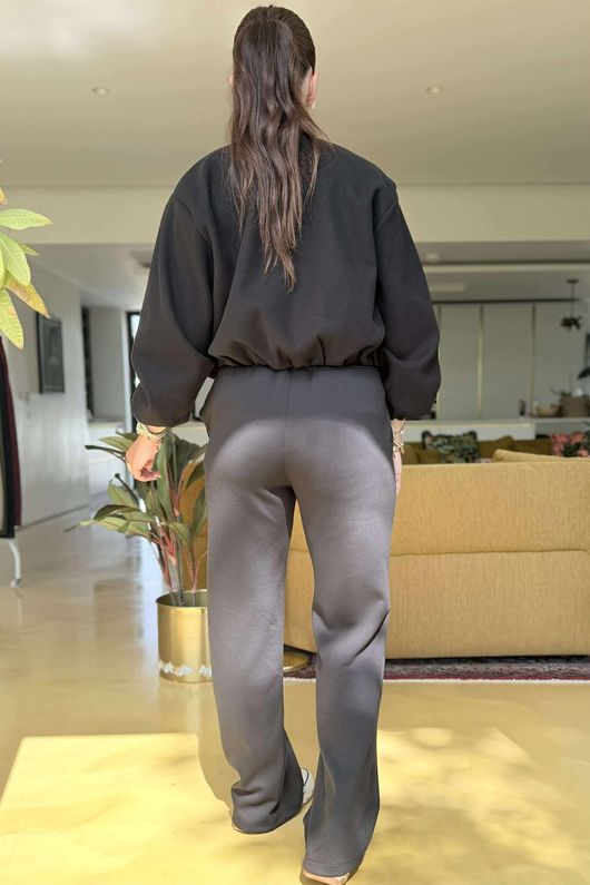 Made in Italy Beluga Soft Crop Bomber Jacket Black /39 =